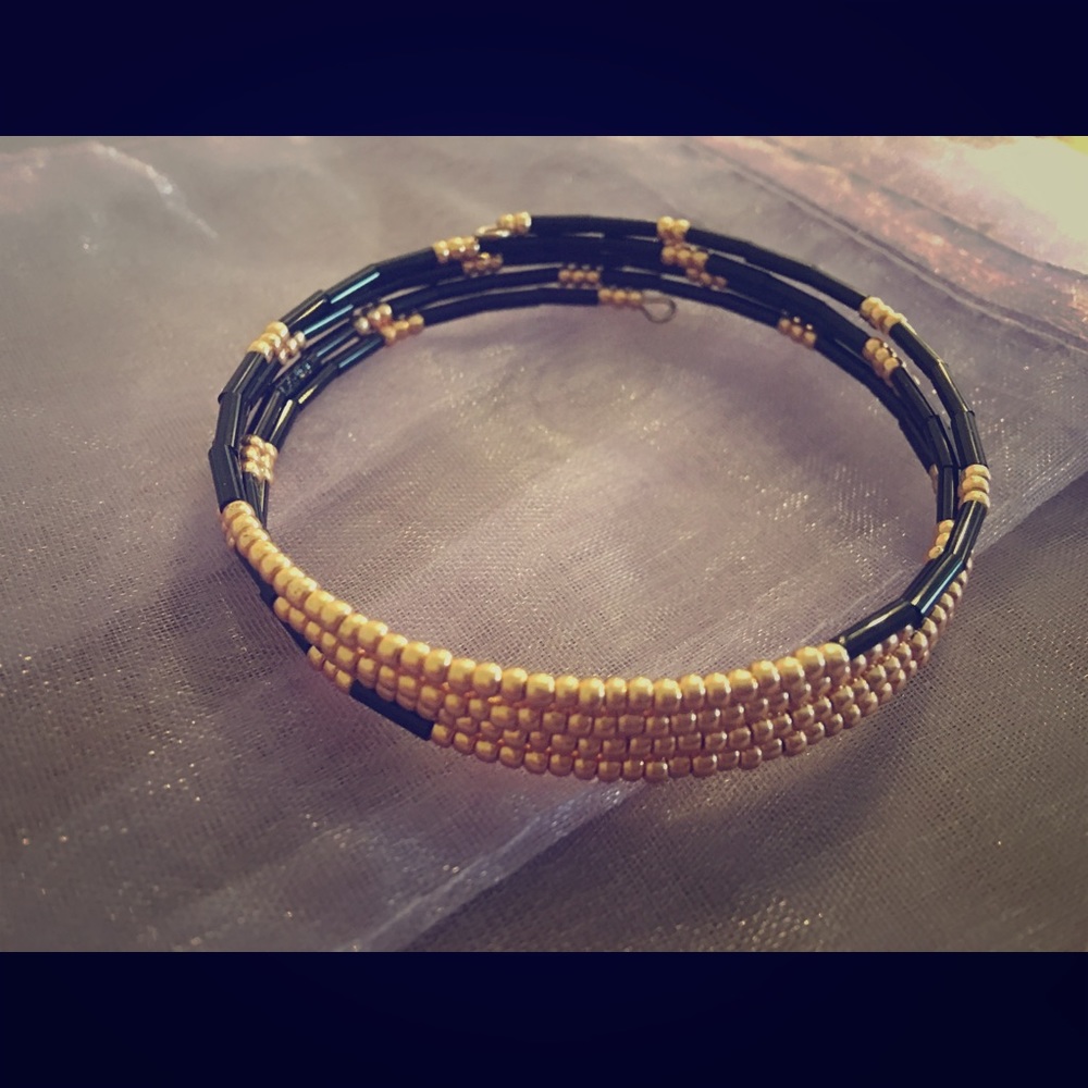 Handmade beaded wrap bracelet